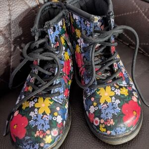 Dr. Martens Toddler Boots with Floral Print